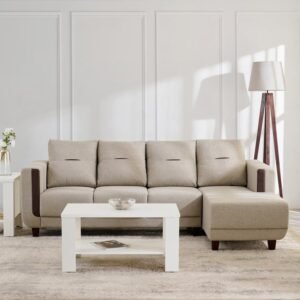 Berry RHS Handmade Teak Wood 5-Seater Sectional Sofa Set