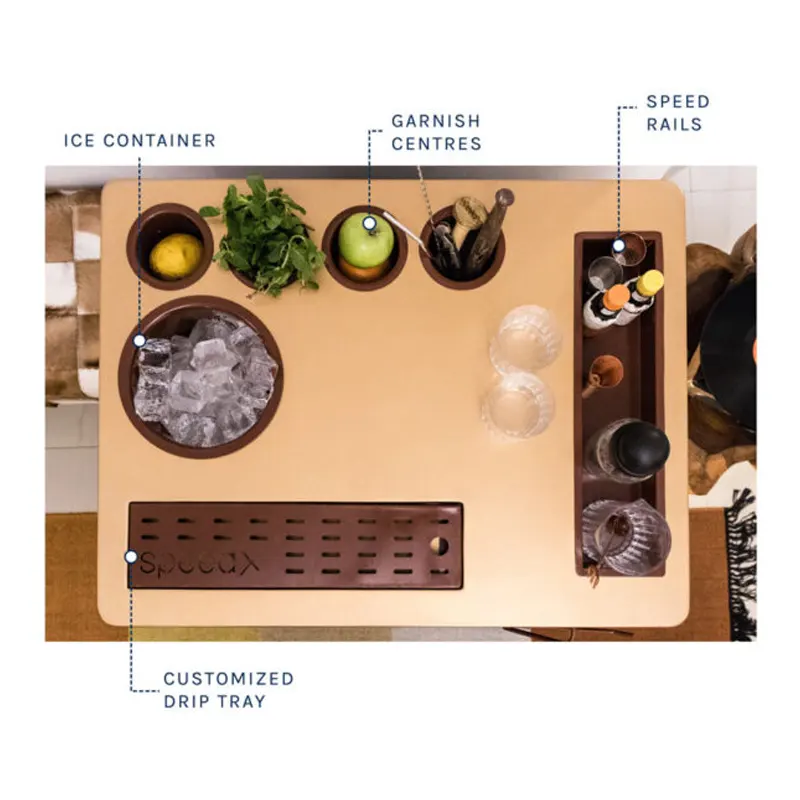 Storing Handmade Teak Wood Bar Cabinet Stylish Look for Wine, Liquor, Glasses ( Vinyl Finish & Matt Gold Finish ) - Image 5