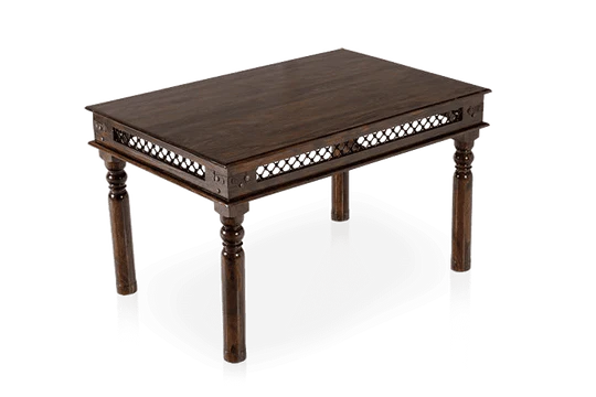 Forged Design Handmade Teak Wood 6 Seater Rectangular Dining Table Set Elegant Solid Wood Dining for Kitchen and Dining Room - Image 4