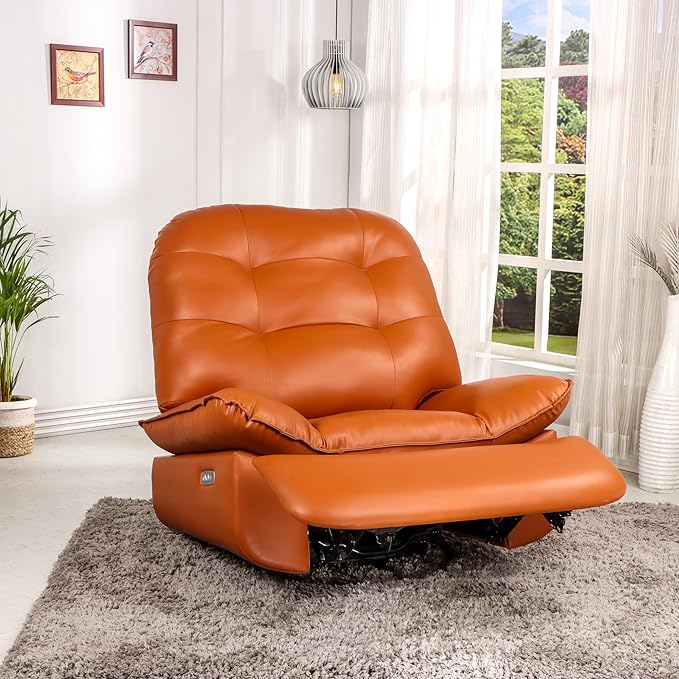 Revolving, Motorized Pu Leather Relaxing Recliner Sofa - Image 3