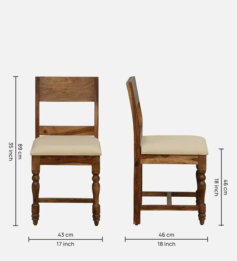 Anamika Handmade Teak Wood 4 Seater Square Dining Table Set Elegant Solid Wood Dining for Kitchen and Dining Room - Image 5