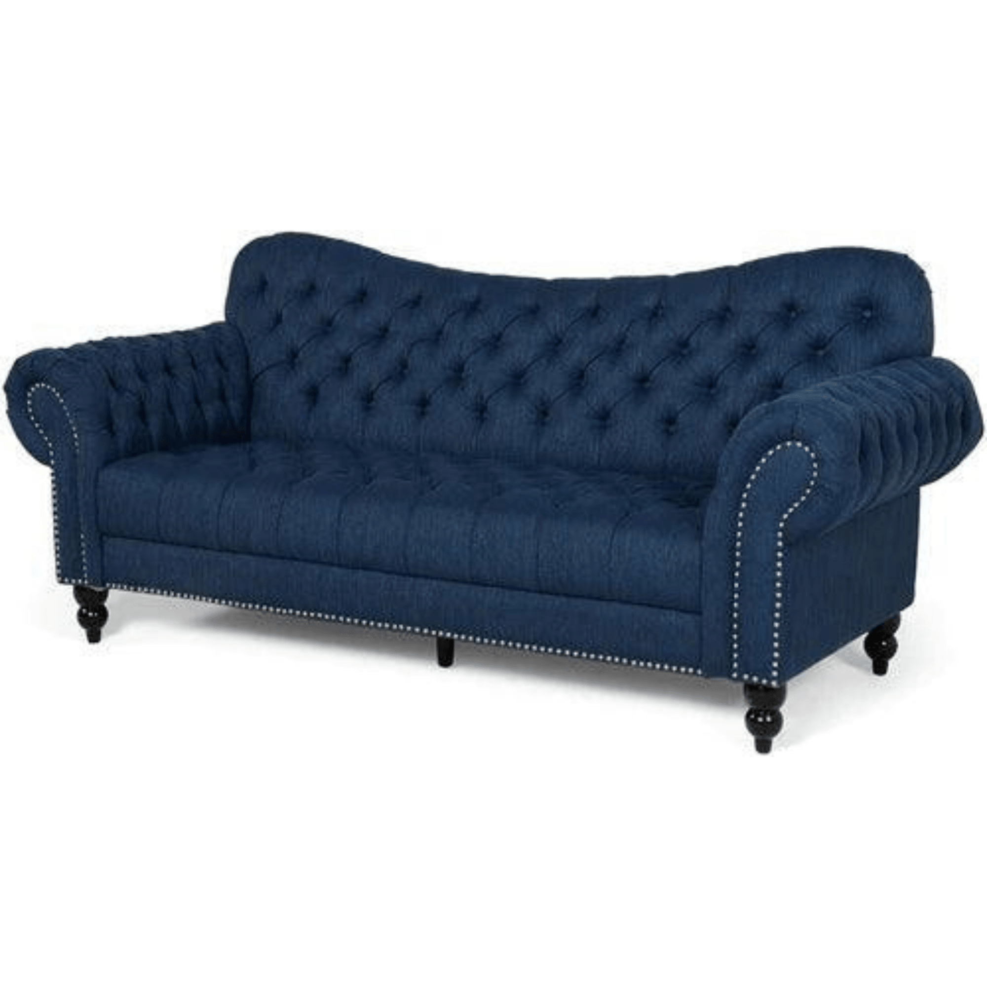 Nathan Chesterfield Button Tufted 3 Seater Sofa Set ( Blue ) - Image 2