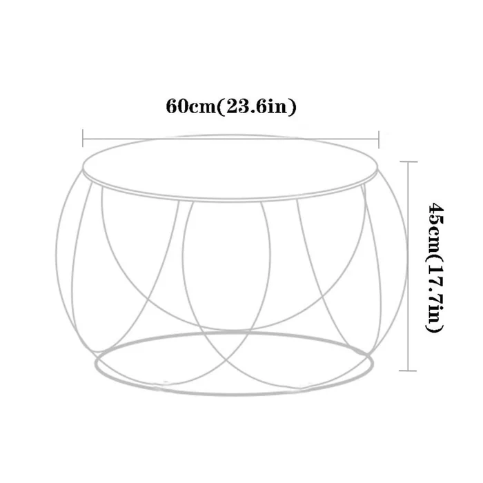 Gilded Globe Design Round Coffee Table with Marble Top-Like Finish - Image 4