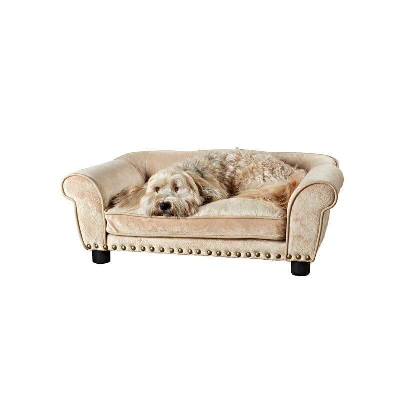 Dreamcatcher Dog Sofa in Teak Wood with Upholstery Luxury Designer Durable & Comfortable Pet Bed for Dogs - Image 2