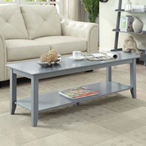 Sepiaaa Handmade Mango Wood Rectangular Premium Quality Centre Coffee Table (Grey)