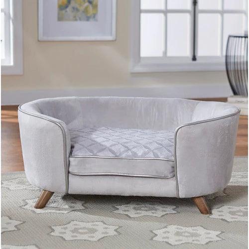 Heise Modern Design Handmade Teak Wood Dog and Baby Sofa with Back Pocket - Image 4