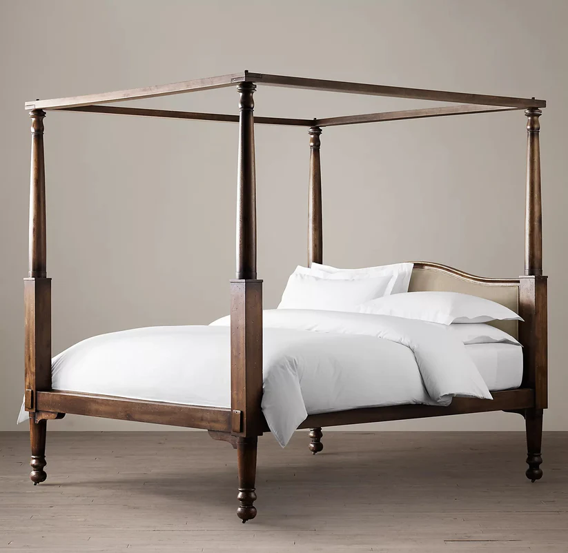 Century Royal Handmade Teak Wood Poster Bed Luxury Four-Poster Bed Frame for Elegant Bedroom - Image 3