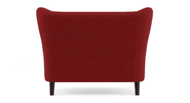 NATURAL ART & CRAFT 2 Seater Fabric Loveseat in (Teak Wood) Salsa Red Colour. - Image 3