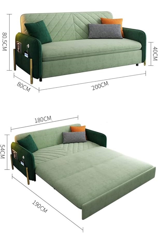 Sofa CUMBed, Foldable 2 Meters, Modern Minimalist Living Room, Double Small Apartment, Multifunctional Dual Purpose - Image 3