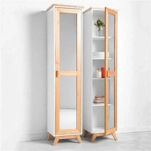 Handmade Tall Cupboard Display Cabinet For Living Room/Crockery Unit (Set of 2)