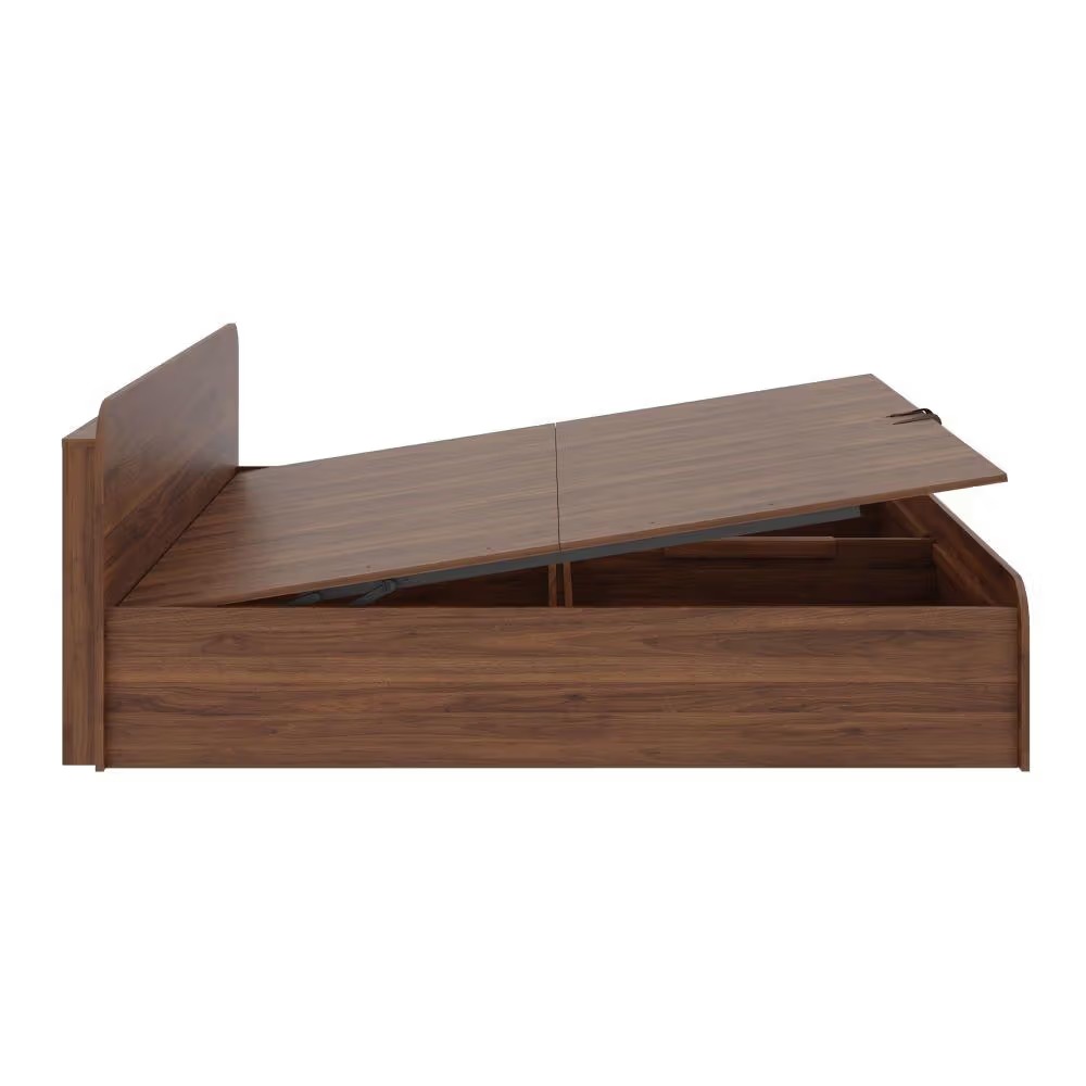 Natural Art & Crafts Grove Handmade Premium Teak Wood Hydraulic Storage King Size Bed Modern Space Saving Design with Elegant Finish - Image 2