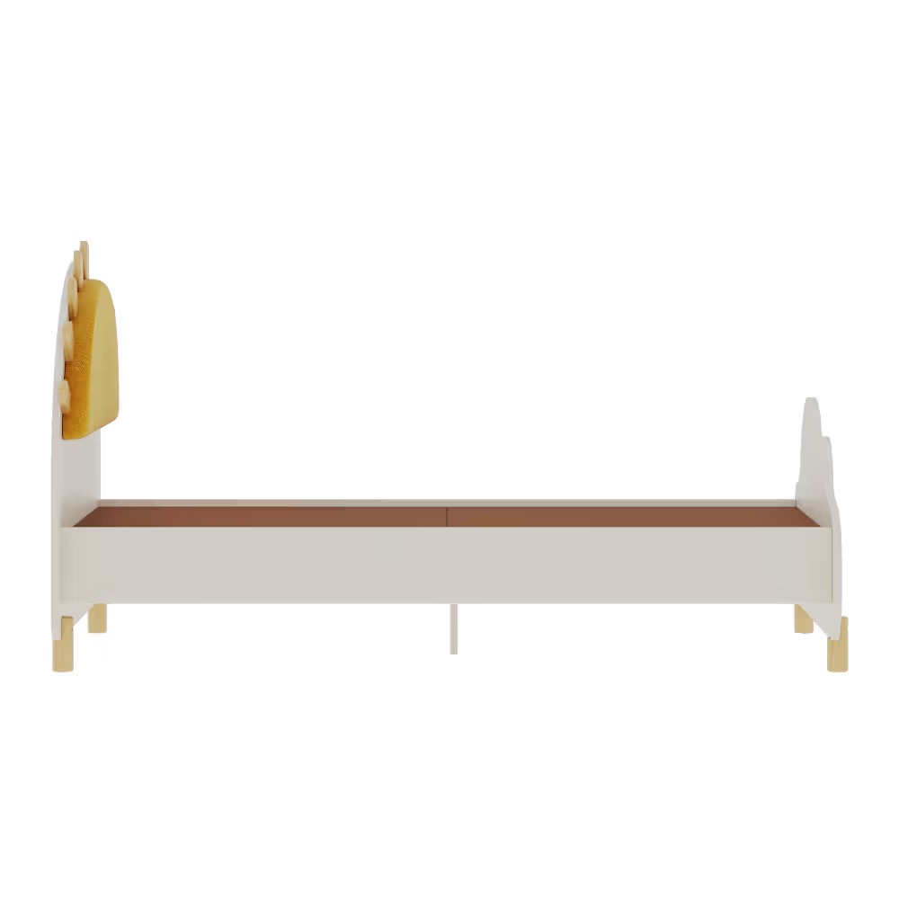 Sunbeam Plush Look Teak Wood Without Storage Kids Bed for Girls and Boys - Image 3