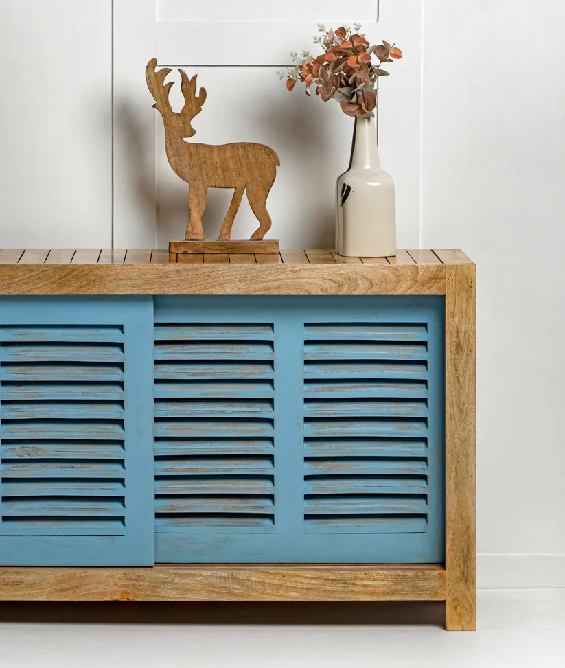 Anagi Handmade Teak Wood Shoe Rack Cabinet with 2 Doors Stylish Storage Solution for Home Entryway - Image 4