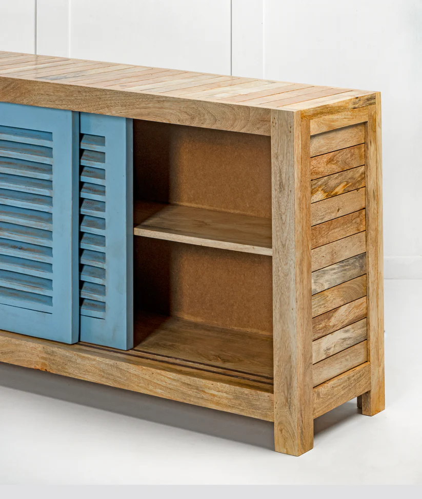 Anagi Handmade Teak Wood Shoe Rack Cabinet with 2 Doors Stylish Storage Solution for Home Entryway - Image 3