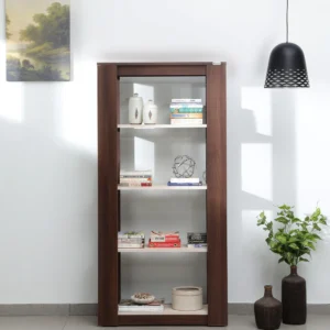 Pamir Engineered Wood Handmade Bookshelf Rack for Library Home or Office (Dark and Light Acacia Finish)