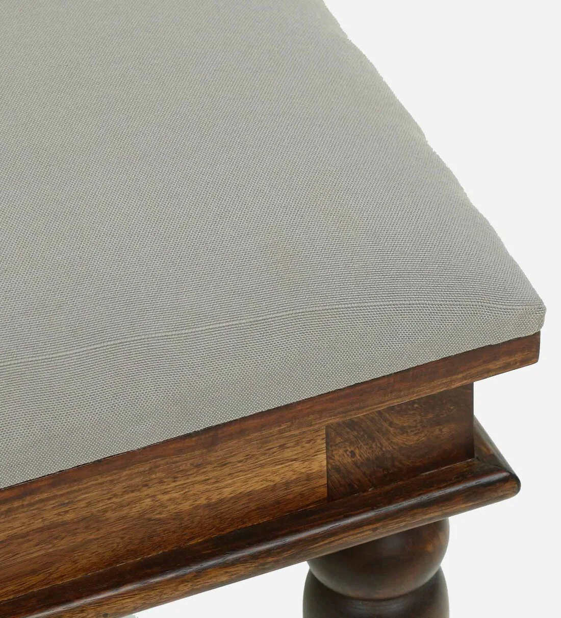 Ridhaan Style Accent Handmade Teak Wood Pouffe Ottoman Stool - Image 3