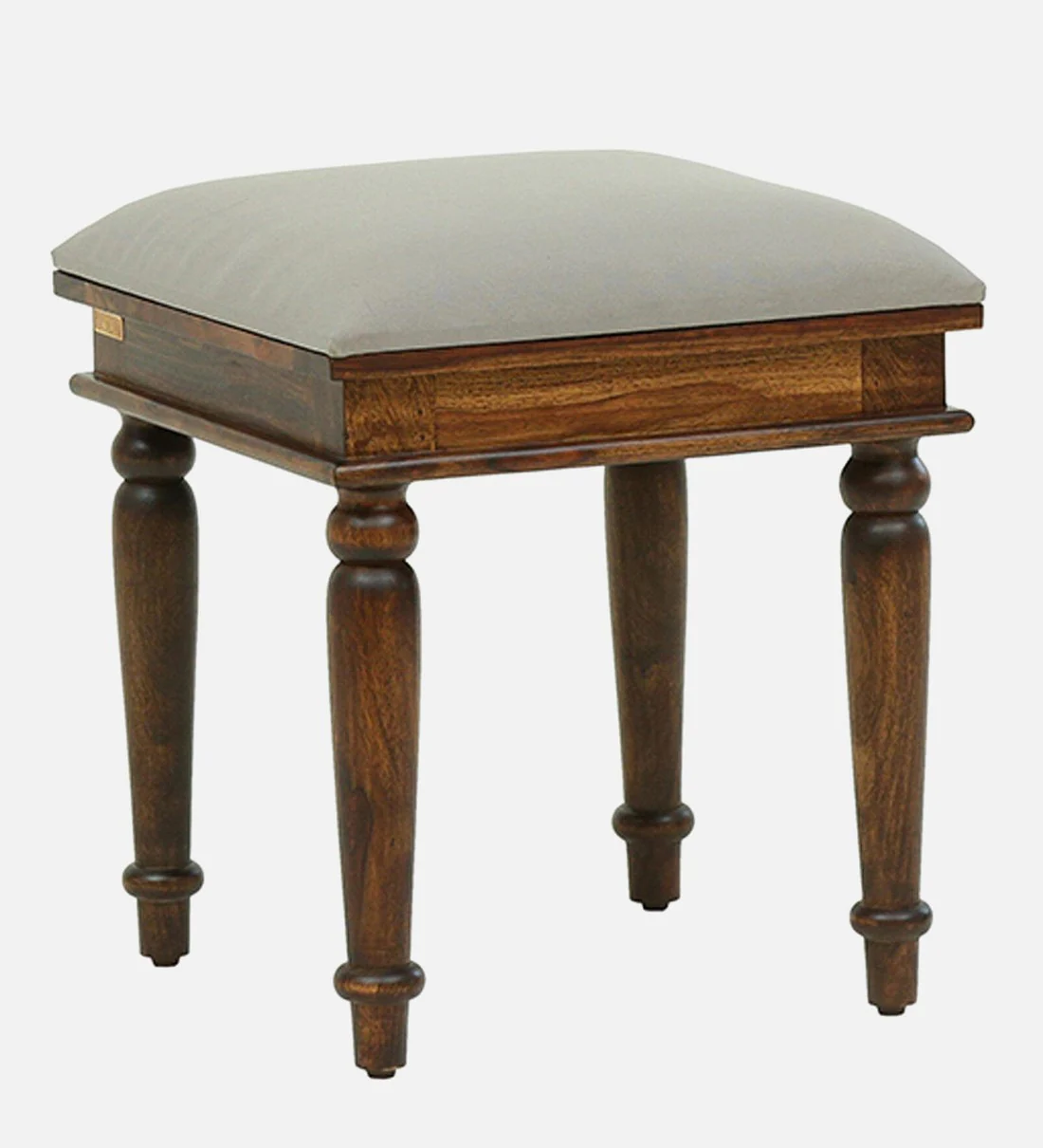 Ridhaan Style Accent Handmade Teak Wood Pouffe Ottoman Stool - Image 5