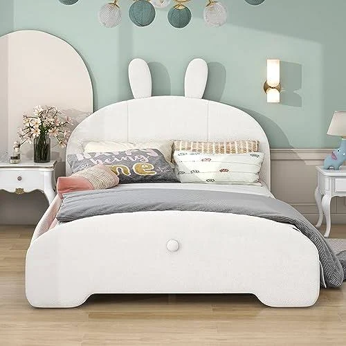 Harper & Bright Designs Kids Bed for Girls and Boys Plush Look - Image 2