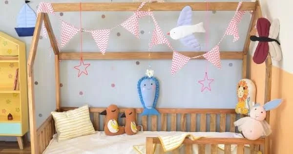 Camden House Kids Bed for Girls and Boys Cozy Plush Look, Sturdy, and Fun House Design, Comfortable Sleep Solution for Children - Image 3