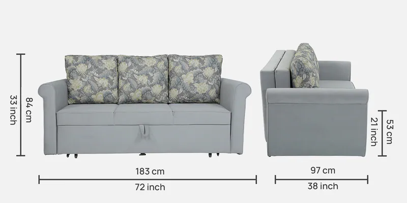 Symphony Handmade Upholstery Pull-Out Sofa Cum Bed - Image 4