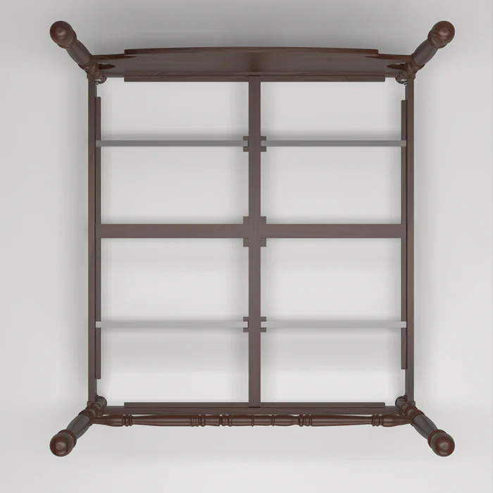 Classic French Royal Hand Carved Teak Wood Poster Bed with 2 Bedside Tables Elegant Vintage Style Bedroom Set - Image 5